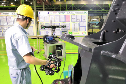 3D非接触扫描仪对零部件扫描